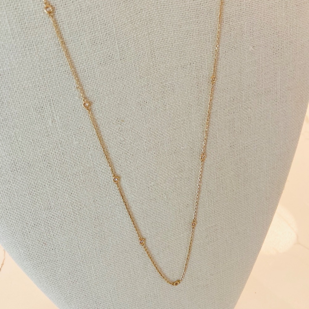 Genuine 14k Gold “Diamonds by the Yard” Necklace
